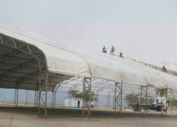 Tenda da Praça da Cultura é recolocada na retomada das atividades no pós pandemia