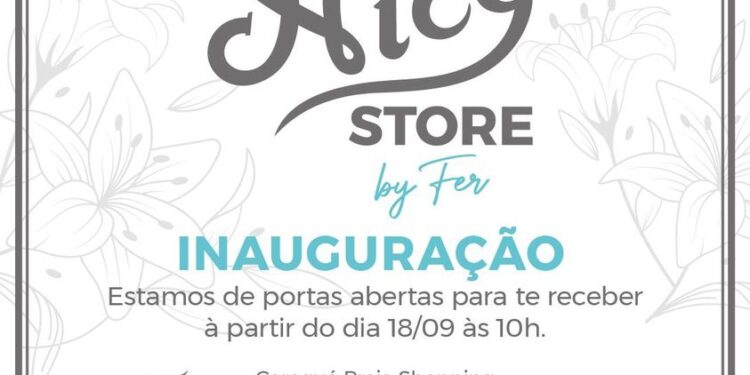 Nice Store by Fer será inaugurada no dia 18/09, a partir das 10h, no Caraguá Praia Shopping.