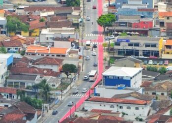 Prefeitura de Caraguatatuba reforça pintura e sinalização nas ciclofaixas