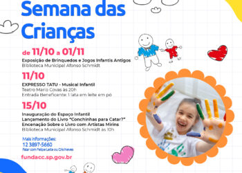 FUNDACC celebra Semana da Criança com inauguração de Espaço Infantil na Biblioteca Afonso Schmidt e Musicais infantis no Teatro Mario Covas