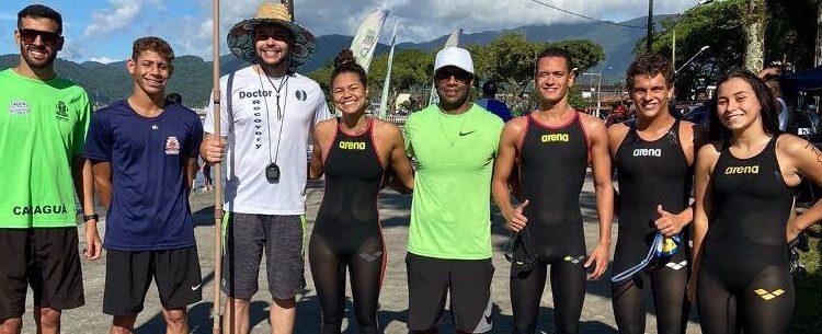 Nadadores de Caraguatatuba quebram recordes na Maratona Aquática 14 Bis