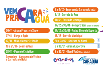 Prefeitura de Caraguatatuba lança calendário de eventos para fim de ano e verão