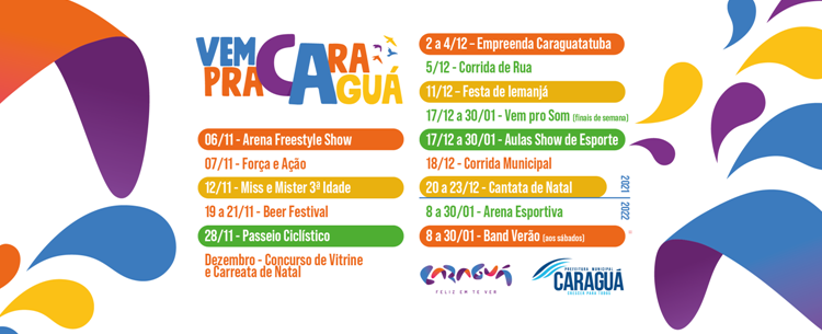 Prefeitura de Caraguatatuba lança calendário de eventos para fim de ano e verão