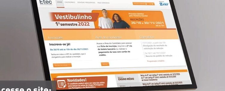 Vestibulinho Etec Caraguatatuba segue com inscrições até dia 30 de novembro