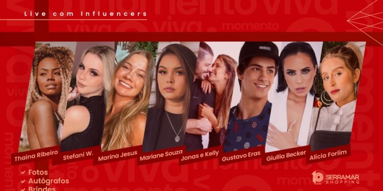 *Jonas Almeida, Kelly Maria e influencers do Litoral Norte recebem fãs no Serramar de 22 a 25/11 nos 10 anos do Shopping* 