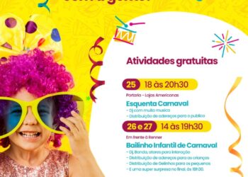 Carnaval para toda família no Serramar Shopping conta com “Baile” e “Oficina de Máscaras Infantil”