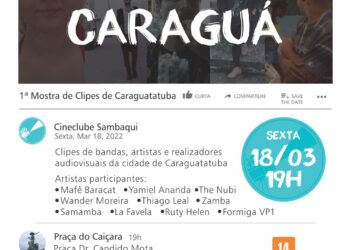 Praça do Caiçara recebe ‘1ª Mostra de Clipes de Caraguatatuba’ nesta sex
