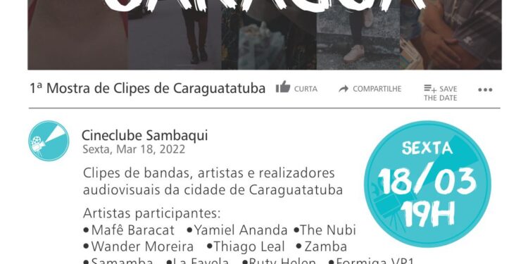 Praça do Caiçara recebe ‘1ª Mostra de Clipes de Caraguatatuba’ nesta sex
