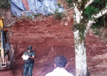 Ação ambiental embarga obra, recolhe caminhão e coíbe extração irregular de terra na Cocanha