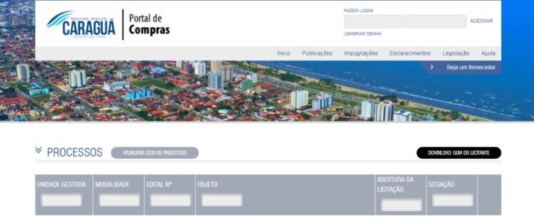Prefeitura lança portal ‘Compras Caraguá’ como canal exclusivo para licitações
