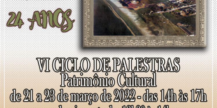 Arquivo Municipal Arino Sant’Ana de Barros comemora 24 anos com Ciclo de Palestras com a temática ‘Semana do Patrimônio Cultural’
