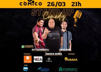 Auditório Maristela de Oliveira recebe Stand Up Comedy ‘O Cômico’ neste sábado