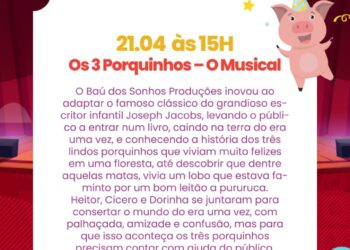 Mostra “Contos e Encantos” ganha mais apresentações neste feriado (dias 20 e 21/4) e no final de semana (dias 23 e 24/4) no Serramar Shopping 
