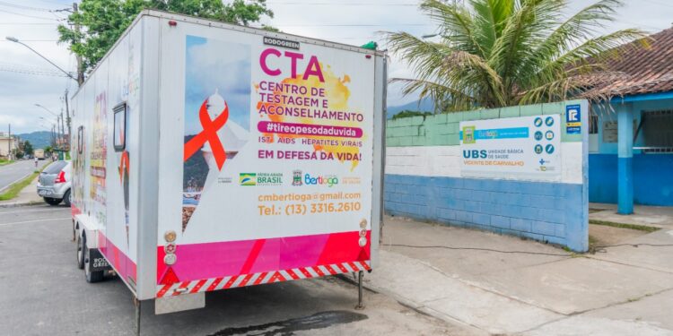 Bertioga realiza ação de testagem de HIV, sífilis e hepatites virais no Rio da Praia neste domingo (1)