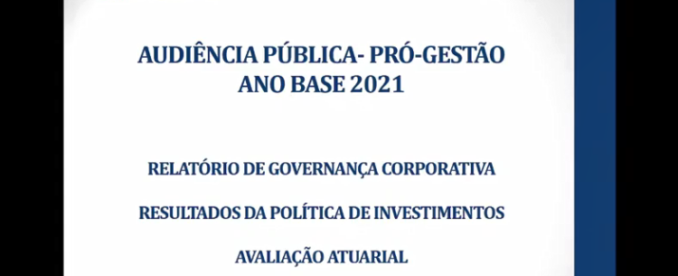 Audiência on-line aborda Pró-Gestão, relatório de governança, investimentos e avaliação atuarial do CaraguaPrev