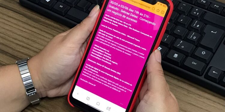 Sebrae abre inscrições para curso online gratuito voltado a mulheres que querem empreender