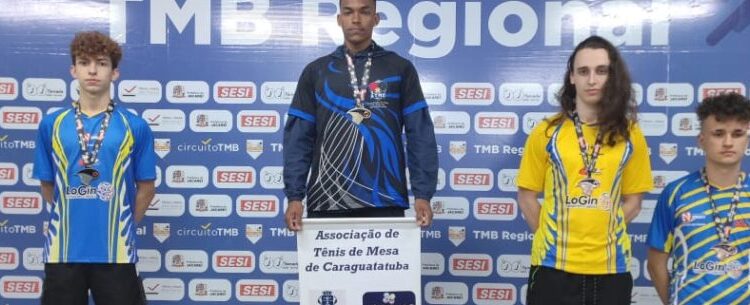 Caraguatatuba conquista nove medalhas em nova etapa da Liga Vale Paraibana de Tênis de Mesa