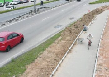 Obras de revitalização da ciclovia avançam 5 km e chegam ao Pontal Santamarina
