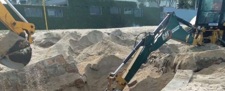 Prefeitura de Caraguatatuba revitaliza muretas da Martim de Sá