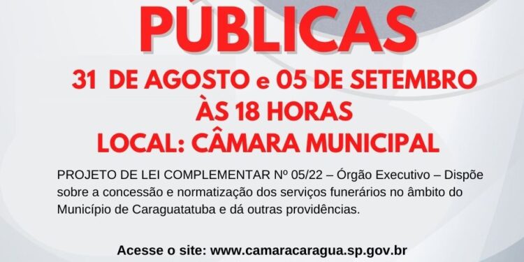 Câmara promove audiências públicas para discutir projeto de lei de concessão e normatização do serviço funerário