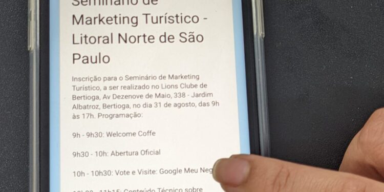 Bertioga recebe Seminário de Marketing Turístico nesta quarta (31)