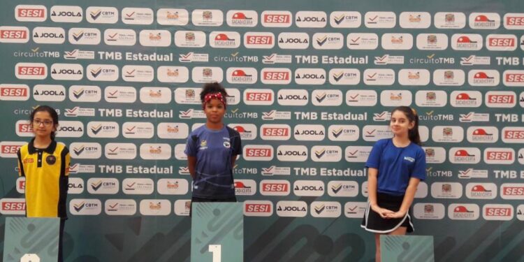 Mesatenista de Bertioga dá show em Campeonato Paulista e conquista medalha