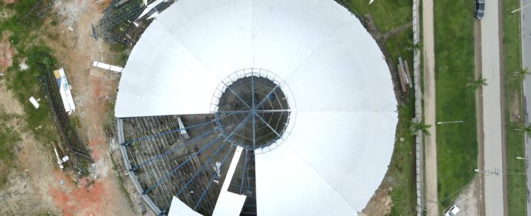 Ginásio do CIDE Sul começa a ganhar nova cobertura