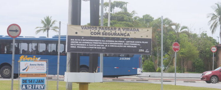 Prefeitura de Caraguatatuba prioriza segurança e fecha estacionamentos nas orlas do Centro e Martim de Sá para o Réveillon