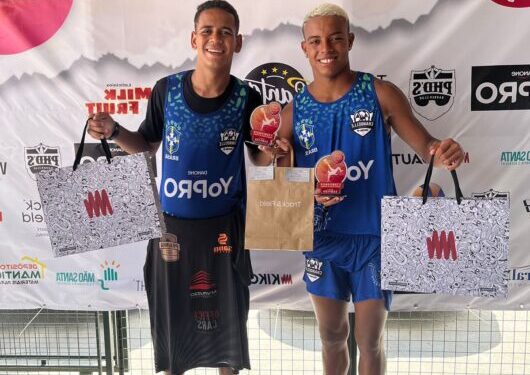 Dupla formada por atletas de Caraguatatuba e Ubatuba conquista 2º Campeonato Arena Taubaté Beach de Futevolei