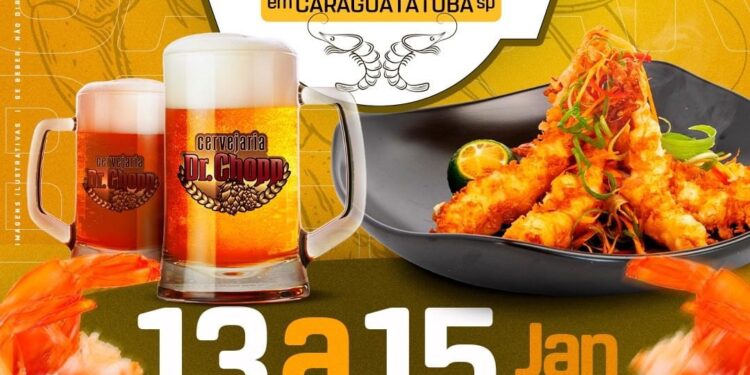 Camarão Beer Festival anima esta sexta, sábado e domingo com comida boa, cerveja artesanal e shows no estacionamento do Serramar Shopping