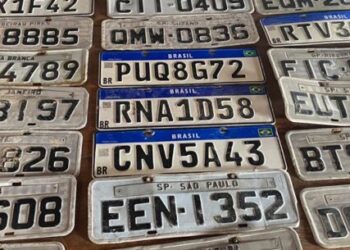 Secretaria de Mobilidade Urbana de Caraguatatuba recebe placas de veículos encontradas após temporal