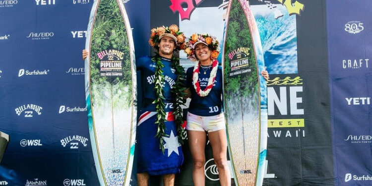 MUNDIAL DE SURFE: CARISSA MOORE E JACK ROBINSON VENCEM O BILLABONG PRO PIPELINE NO HAVAÍ