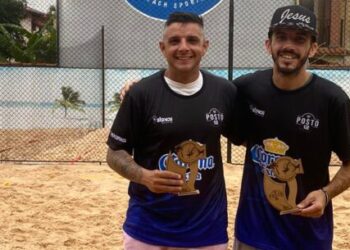 Dupla de Caraguatatuba vence torneio de Futevôlei em Pinda