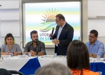 Prefeito de Bertioga e presidente do Circuito Litoral Norte, Caio Matheus participa de reunião para debater a retomada do turismo na região