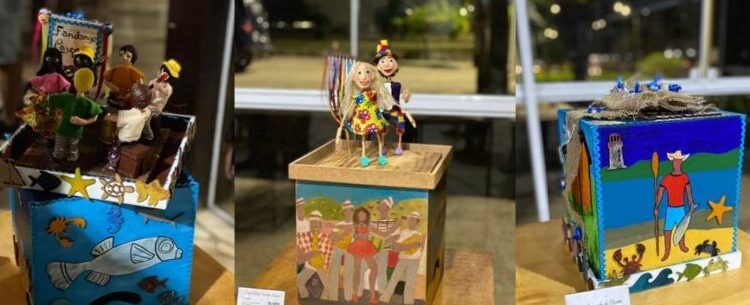 Parceria entre Secretaria de Educação e artistas plásticos produz obras da exposição ‘Caixa de Saberes’