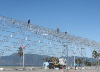 Prefeitura inicia instalação de nova tenda da Praça da Cultura para realização de eventos