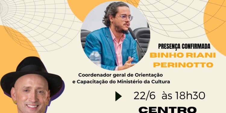 Audiência pública da Lei Paulo Gustavo terá presença de Binho Perinotto do Ministério da Cultura 