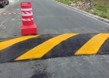 Prefeitura de Caraguatatuba implanta lombadas em avenidas do Travessão