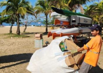 Prefeitura de Caraguatatuba coleta 267kg de materiais recicláveis durante Aloha Spirit