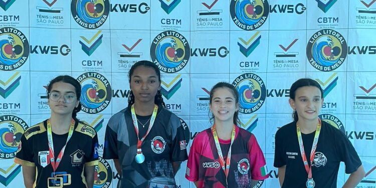 Bertioga conquista três medalhas na Liga de Tênis de Mesa