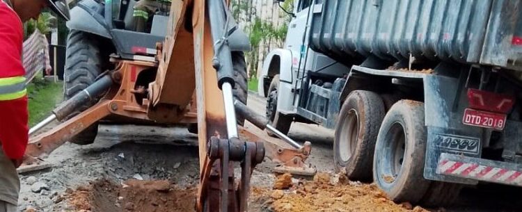 Balneário Golfinhos, Terralão e Jaraguazinho recebem obras de rede de esgoto