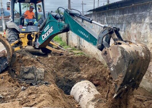Prefeitura implanta nova linha de drenagem na Rua Nossa Senhora Aparecida, no Perequê-Mirim