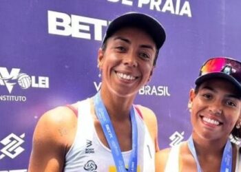 Atletas Mayara Lamin e Lucília Rosa de Caraguatatuba são vice-campeãs brasileiras de vôlei de praia