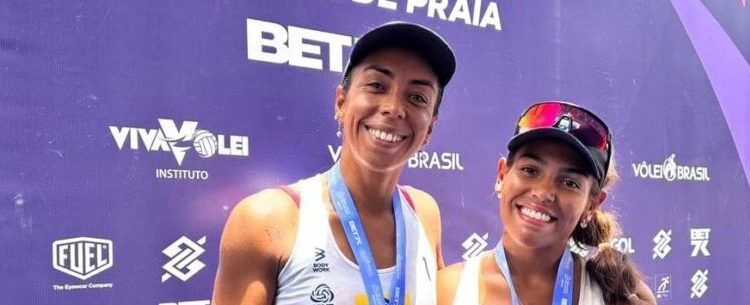 Atletas Mayara Lamin e Lucília Rosa de Caraguatatuba são vice-campeãs brasileiras de vôlei de praia