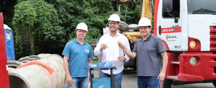 Prefeito de Caraguatatuba assina ordem de serviço para obras de drenagem no Cidade Jardim