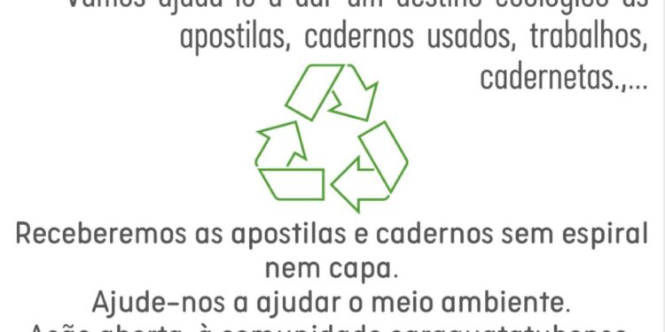 Campanha sustentável de ‘Reciclagem de Materiais Escolares’ do Instituto Educacional e Cultural Paideia de Caraguá segue até sexta-feira (8/3)
