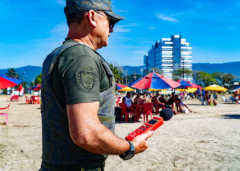 DOA retira 29 caixas de som das praias de Bertioga