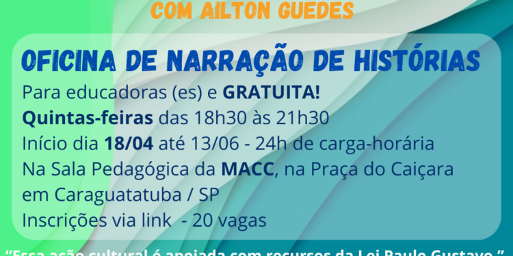 Projeto Caraguá tem Contos abre inscrições para oficina de narração de histórias para educadores