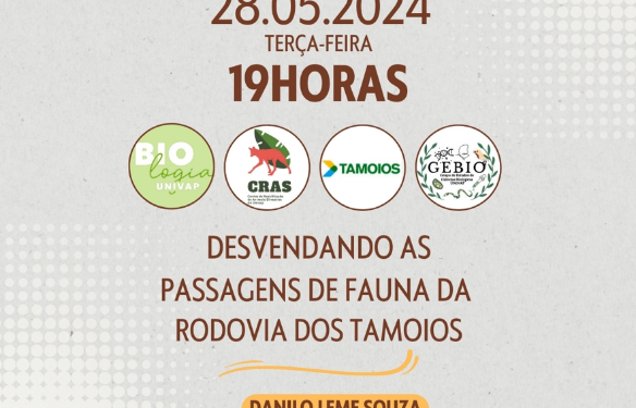Univap receberá Danilo Leme, especialista de Meio Ambiente da Tamoios,  para palestra sobre as passagens de fauna da rodovia