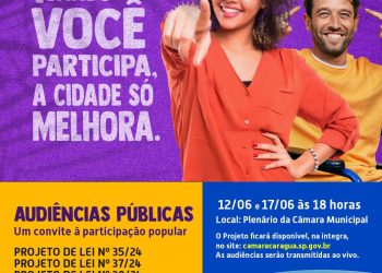 Câmara Municipal promove audiências públicas nos dias 12 e 17 de junho